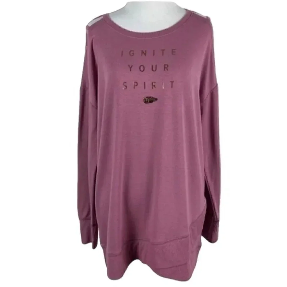 Justice active sweatshirt sz 20 ignite your spirit